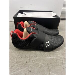 Peloton Altos Cycling Shoes Unisex‎ US 12 M Black Red Indoor Road Bike Cleats
